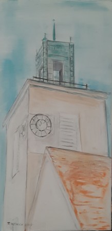 Kirchturm in Kirchm  ser West  2015  Acryl  100x50